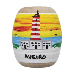Hand Painted Wooden Made in Portugal City of Aveiro Barrica Magnet