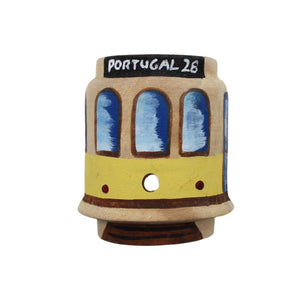 Hand Painted Wooden Made in Portugal Eletrico 28 de Lisboa Barrica Magnet