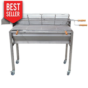 Charcoal Grill Aisi 304 Stainless Steel Handmade In Portugal 120/240 Volts Motor