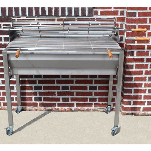 Charcoal Grill Aisi 304 Stainless Steel Handmade In Portugal 120/240 Volts Motor