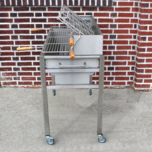 Load image into Gallery viewer, Charcoal Grill Aisi 304 Stainless Steel Handmade In Portugal 120/240 Volts Motor
