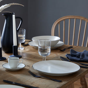 Costa Nova Augusta 11" Natural-Black Dinner Plate Set