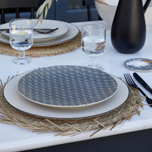 Load image into Gallery viewer, Costa Nova Augusta 14&quot; Natural-Black Charger Plate/Platter Set
