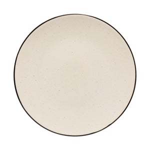 Costa Nova Augusta 14" Natural-Black Charger Plate/Platter Set