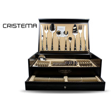 Load image into Gallery viewer, Cristema Victoria 130-Piece Silverware Flatware Cutlery Set, Stainless Steel 12 Person
