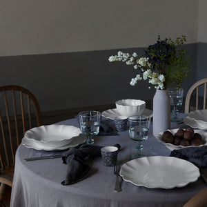 Costa Nova Rosa 9.75" White Soup/Pasta Plate Set