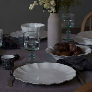 Costa Nova Rosa 11.25" White Dinner Plate Set