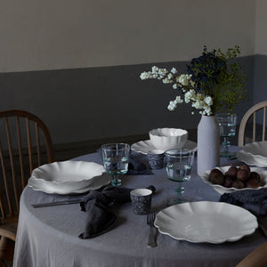 Costa Nova Rosa 11.25" White Dinner Plate Set