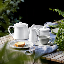 Load image into Gallery viewer, Costa Nova Friso 9 oz. White Tea Cup &amp; Saucer Set
