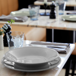 Costa Nova Friso 10" Grey Soup/Pasta Plate Set