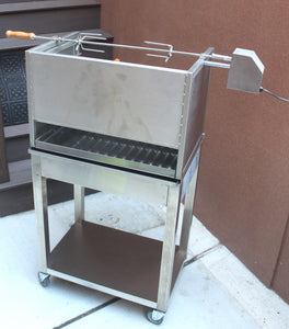 BBQ Charcoal Grill Aisi 304 Stainless Steel, Handmade in Portugal