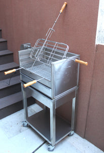 BBQ Charcoal Grill Aisi 304 Stainless Steel, Handmade in Portugal