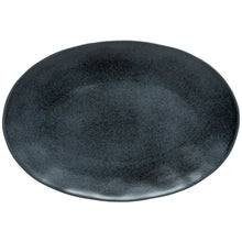 Load image into Gallery viewer, Costa Nova Livia 18&quot; Matte Black Oval Platter
