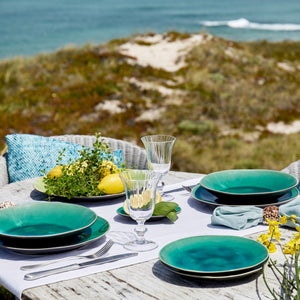Costa Nova Riviera 6" Azur Oval Plate Set