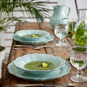 Casafina Impressions 10" Robins Egg Blue Soup/Pasta Plate Set