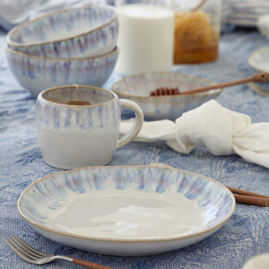 Costa Nova Brisa 9" Ria Blue Salad/Dessert Plate Set