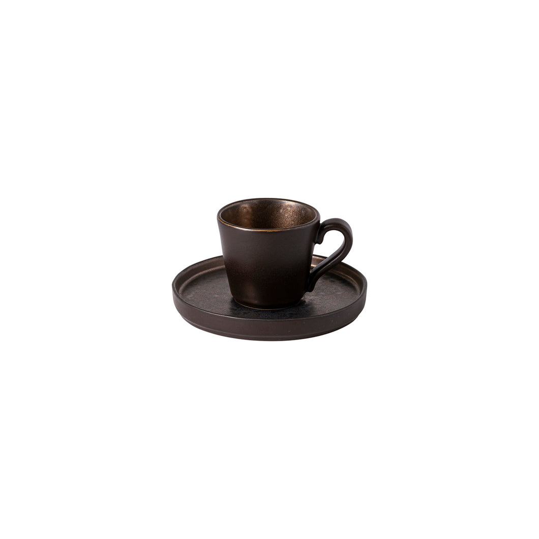 Costa Nova Lagoa 3 oz. Metal Coffee Cup & Saucer Set