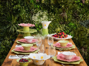 Bordallo Pinheiro Maria Flor Dessert Plate Dahlia - Set of 4