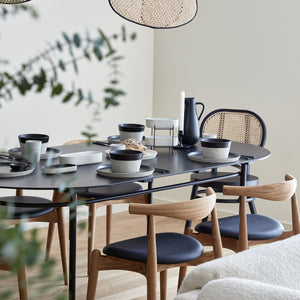 Costa Nova Nótos 10" Latitude Black Round Plate Set