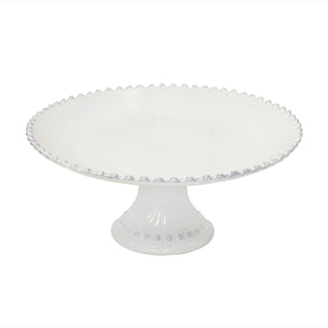 Costa Nova Pearl 11" White Footed Plate