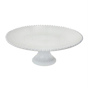 Costa Nova Pearl 14" White Footed Plate