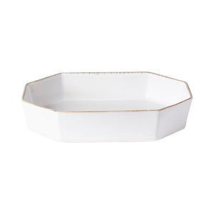 Costa Nova Luzia 14" Cloud White Octagonal Baker