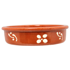 Set of 4 Portuguese Pottery Creme Brulee Dish Glazed Terracotta Clay