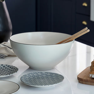 Costa Nova Augusta 11" Natural-Black Serving Bowl