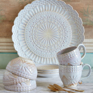 Costa Nova Cristal 16" Nacar Round Platter