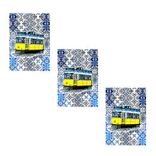 Load image into Gallery viewer, Traditional Portuguese Tiles With Lisbon Tram Vinyl Sticker, Set of 3
